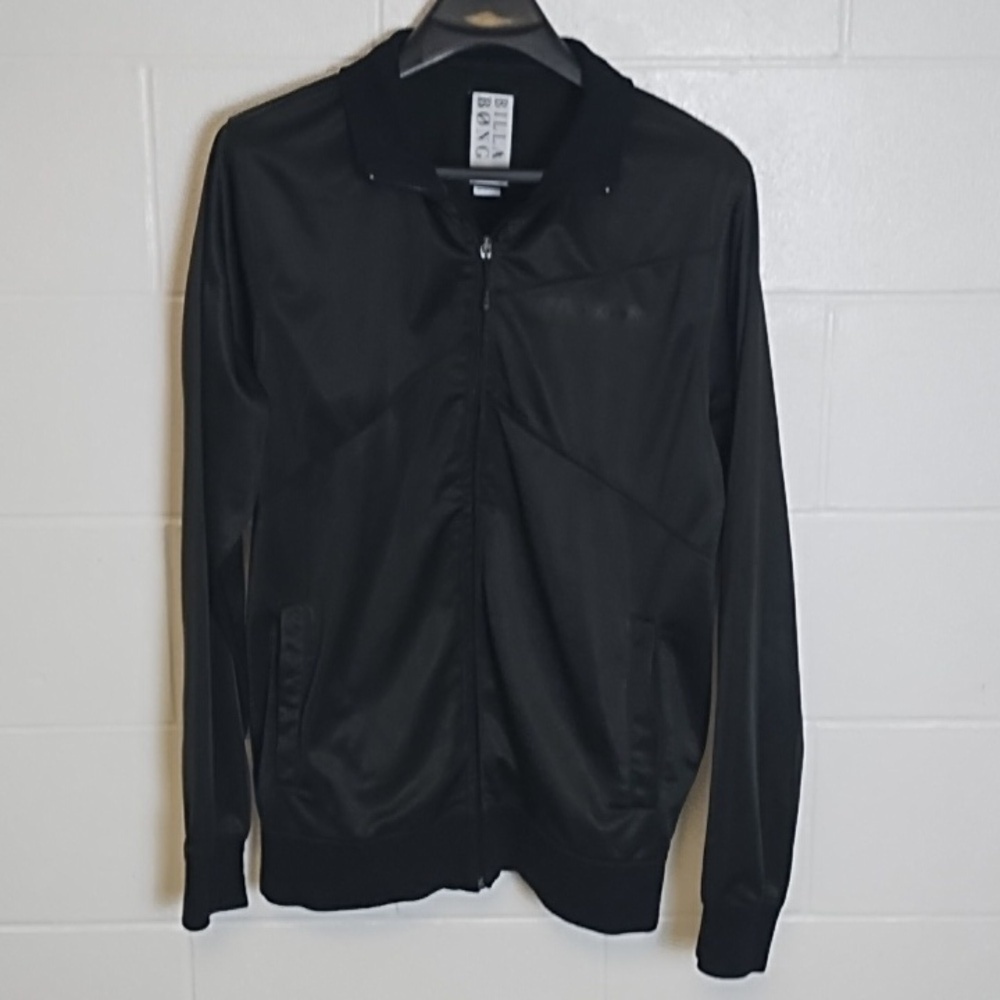 Billabong midweight Fleece lined Bomber Jacket Black Large Double Zip